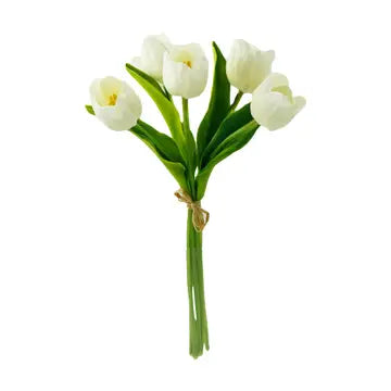 Real Touch Medium Open Tulip- Cream Ivory