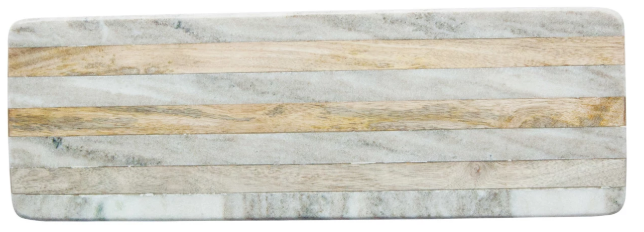 Marble & Mango Wood Board w/ Stripes