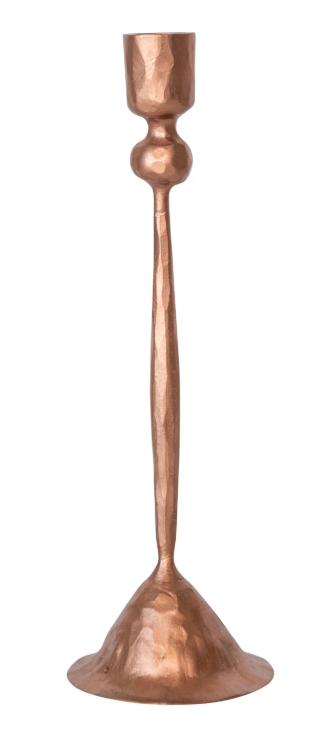 Hand-Forged Copper Cast Iron Taper Holder