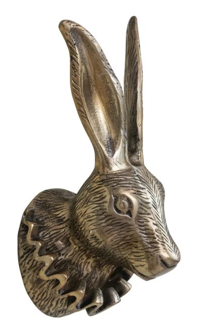 Aluminum Rabbit Head w/ Ruffle Collar