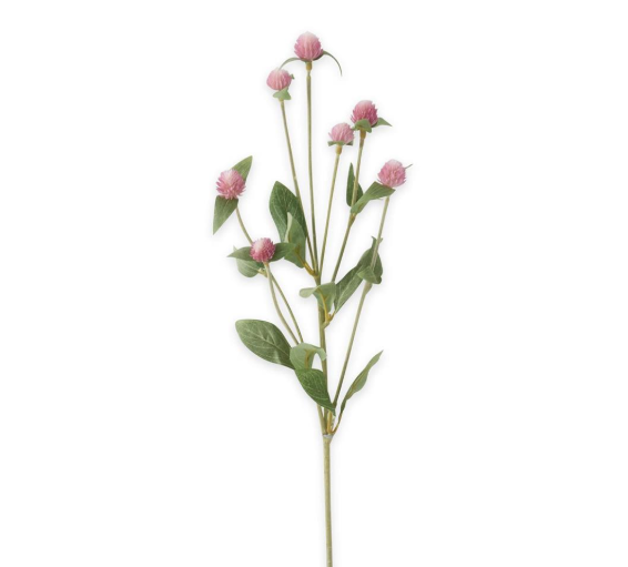 28" Pink Thistle Spray