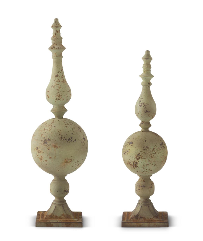 LG - Weathered Green Metal Finial