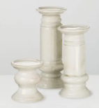 Cream Pillar Holders - LG