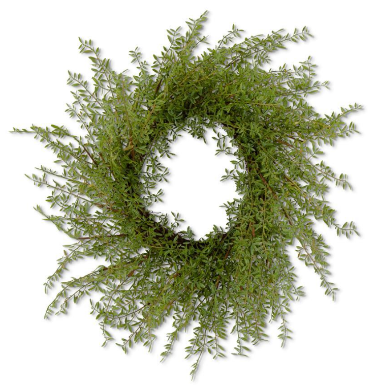 28" Real Touch Myrtle Leaf Wreath