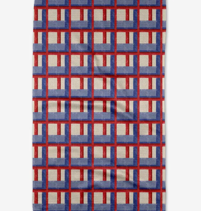 Cielo Grid Tea Towel