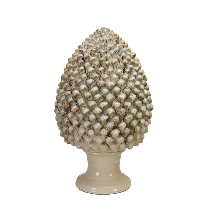 Terra-cotta Artichoke Finial - Tan