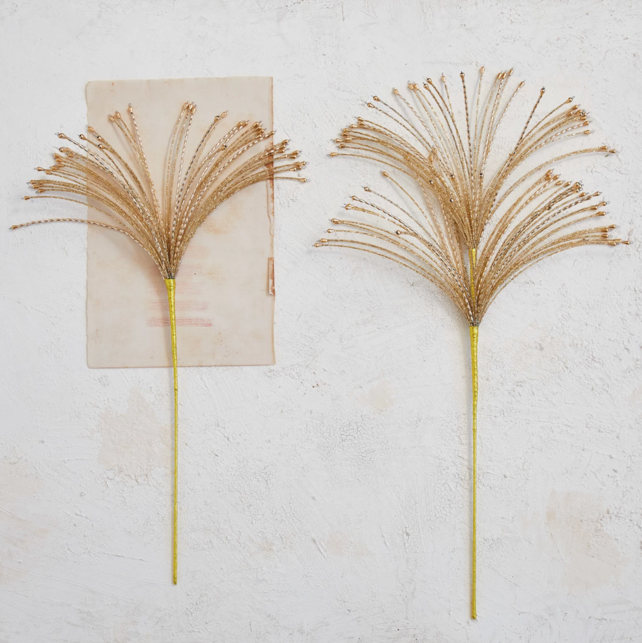 22" Gold Beaded Spray