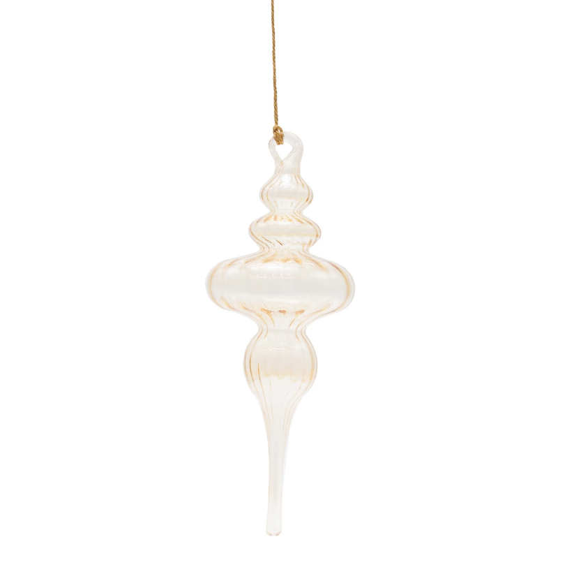 Butterscotch Blown Glass Ornament