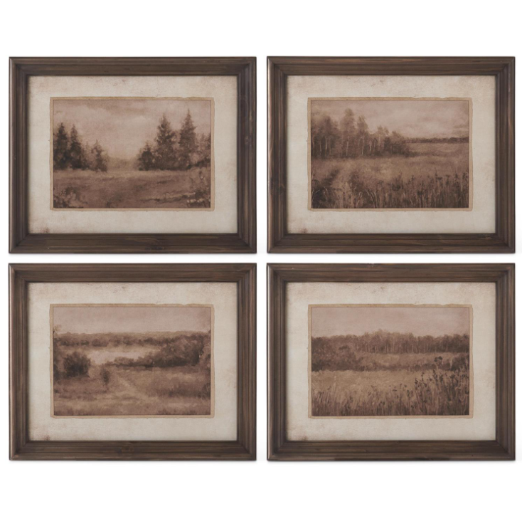 Dark Fir Wood Framed Naturescape