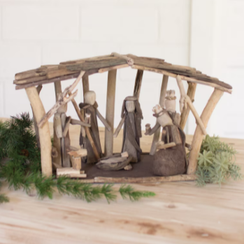 Driftwood Nativity Scene