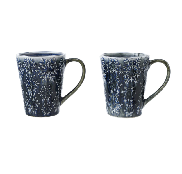 14oz Navy Winter Stoneware Mug