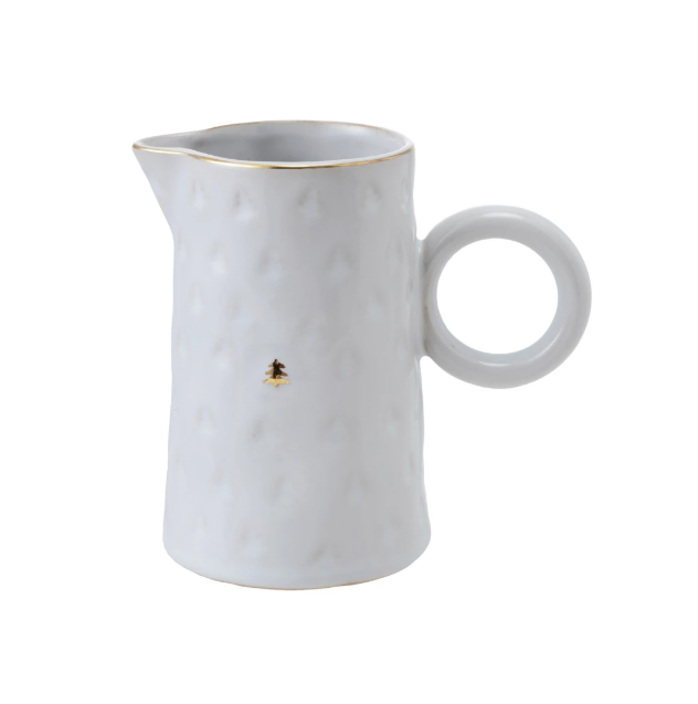 10oz Debossed Tree Stoneware Pitcher