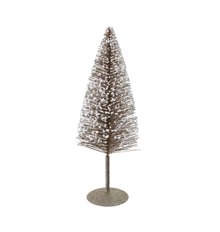 10.5" Bottle Brush Tree w/ Glitter