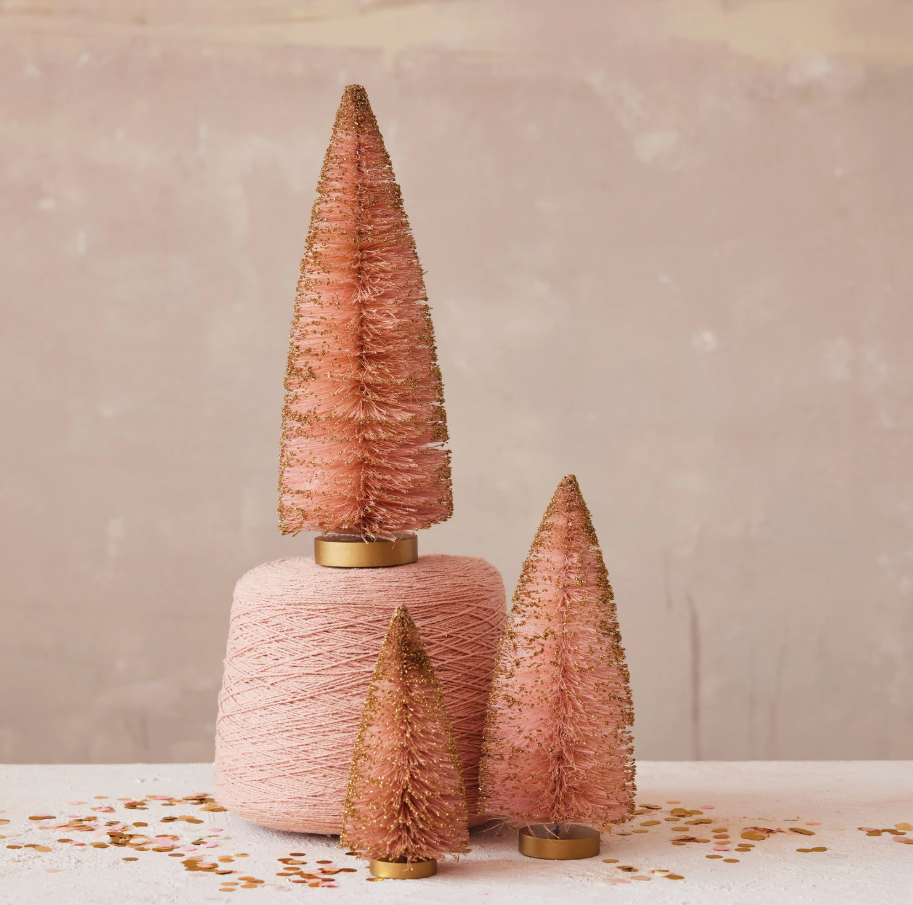 LG - Pink Glitter Sisal Bottle Brush