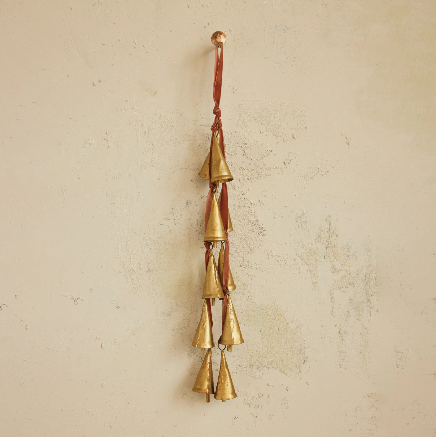 Antique Style Bells w/ Velvet Ribbon