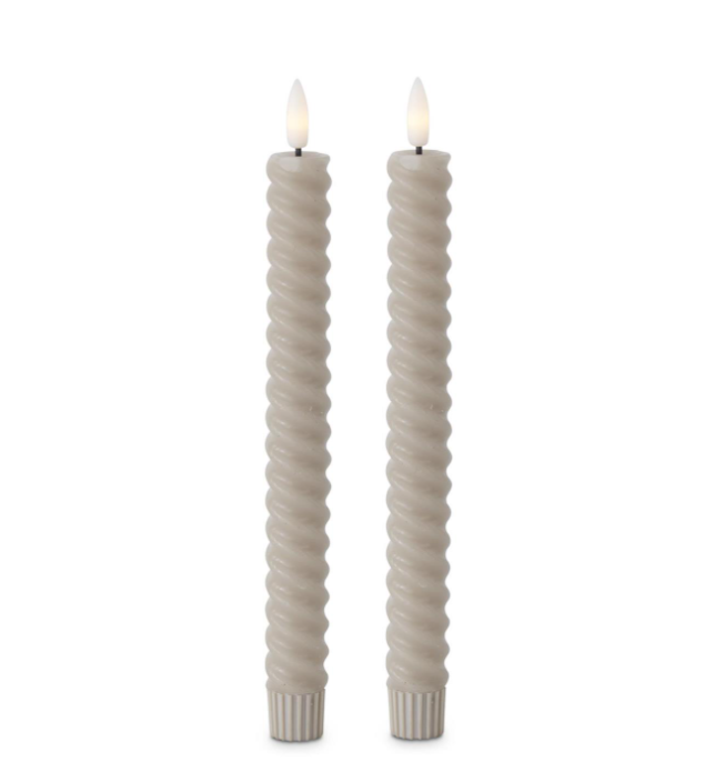 10" LED Spiral Taper Set - Taupe