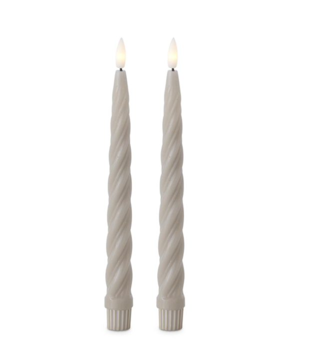 10" LED Thin Spiral Taper Set - Taupe