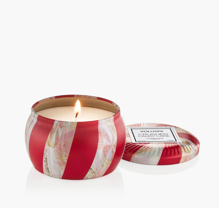 VOLUSPA - Crushed Candy Cane Candle 4oz