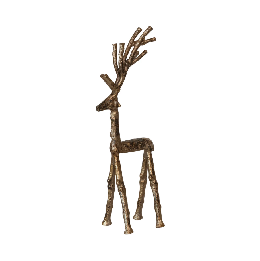 Antique Gold Aluminum Twig Deer