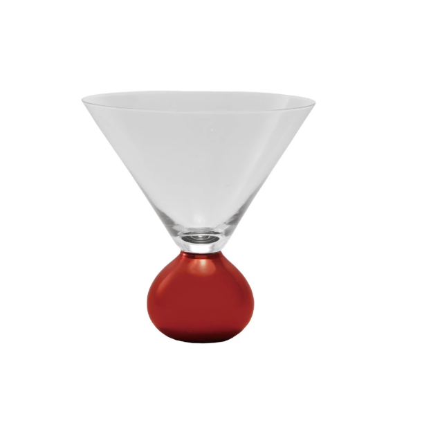 12oz. Martini Glass w/ Red Ball