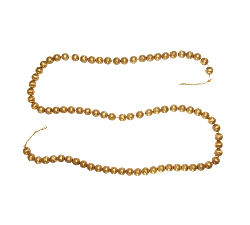 Handmade Gold Metal Ball Garland