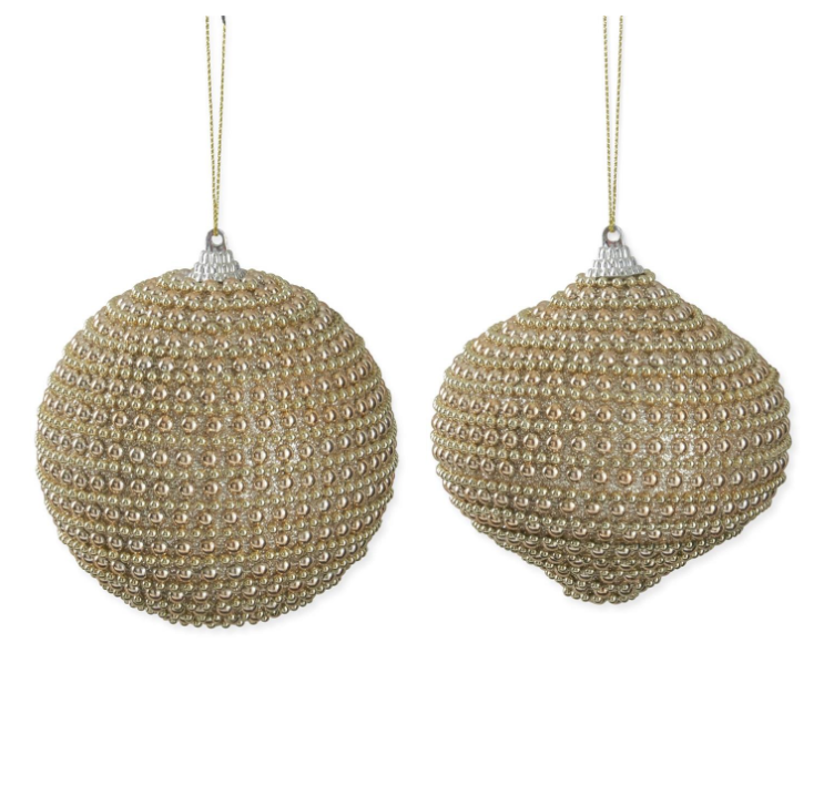 Gold Pearl Ornament - 2 Styles