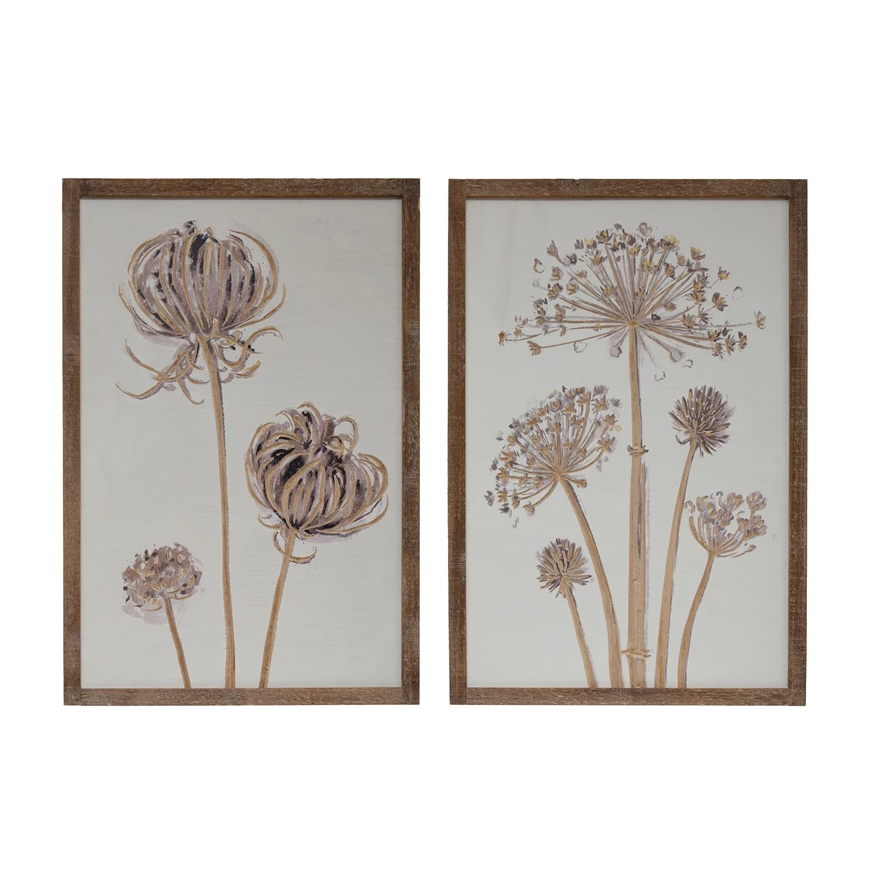 Wall Decor w/ Wildflower - 2 Styles