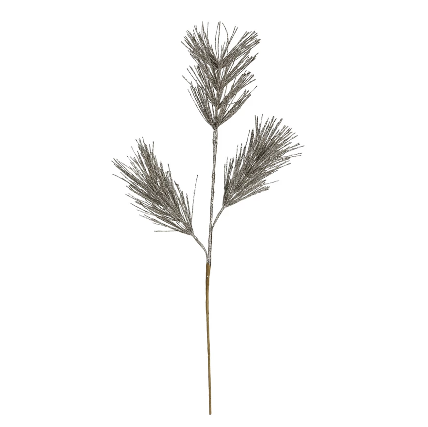 Champagne Glitter Pine Pick