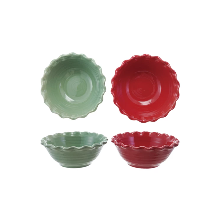 Scalloped Bowl - RED