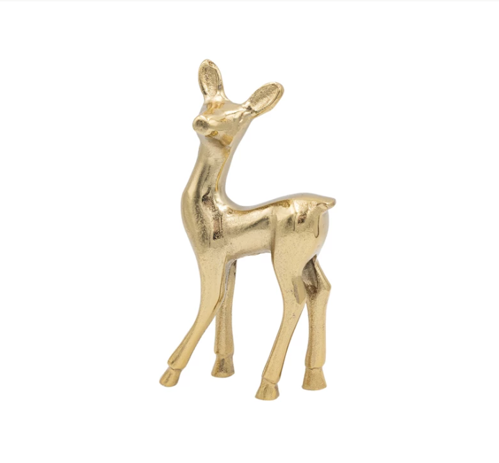 Gold Cast Aluminum Deer