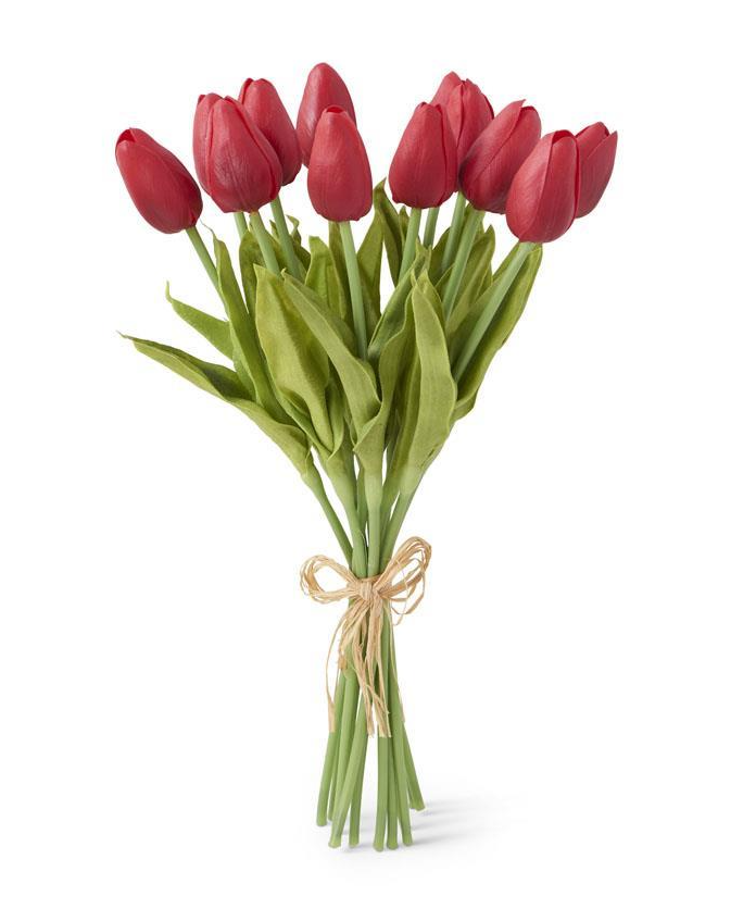 13" Red Real Touch Mini Tulip Bundle