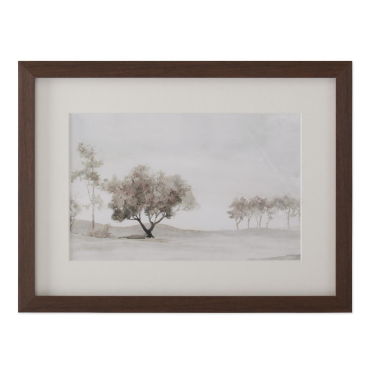 Wood Framed Watercolor Landscape Print