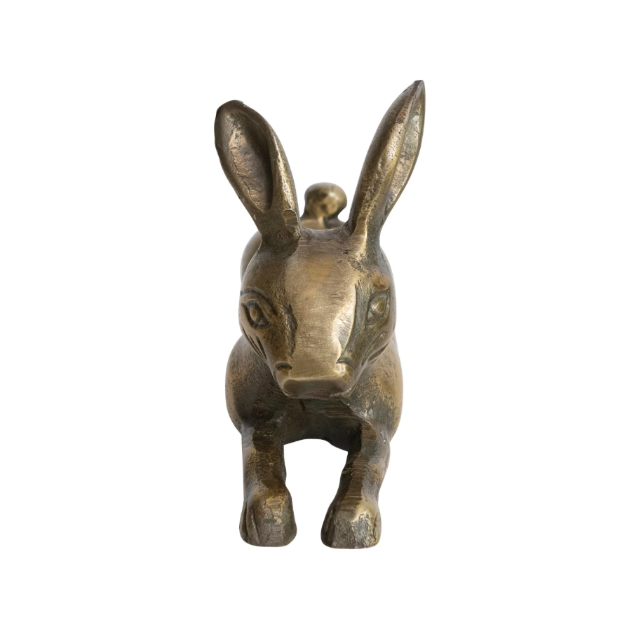 Antique Brass Rabbit