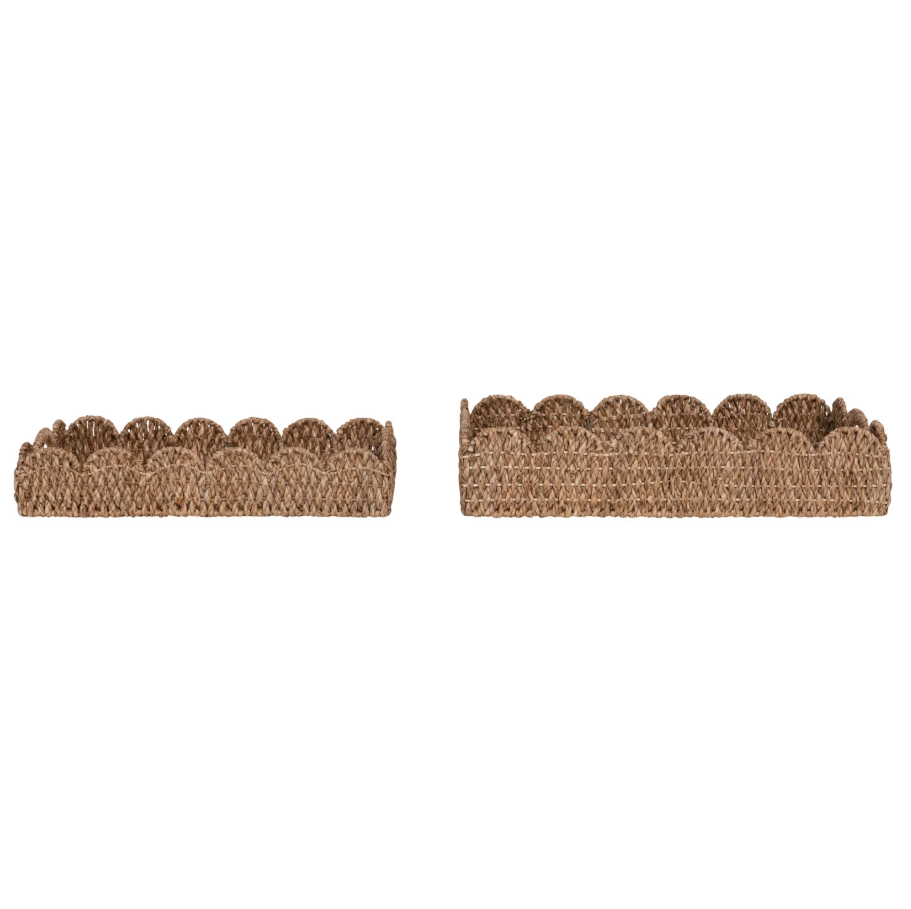 Scalloped Braided Bankuan Tray - LG