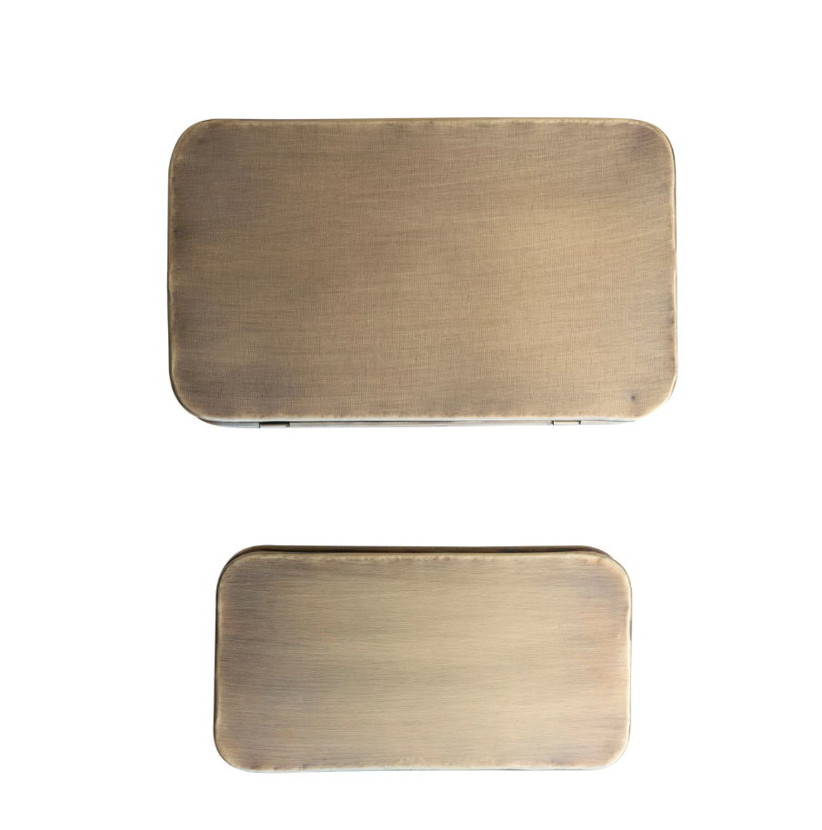 Antique Brass Metal Box - L