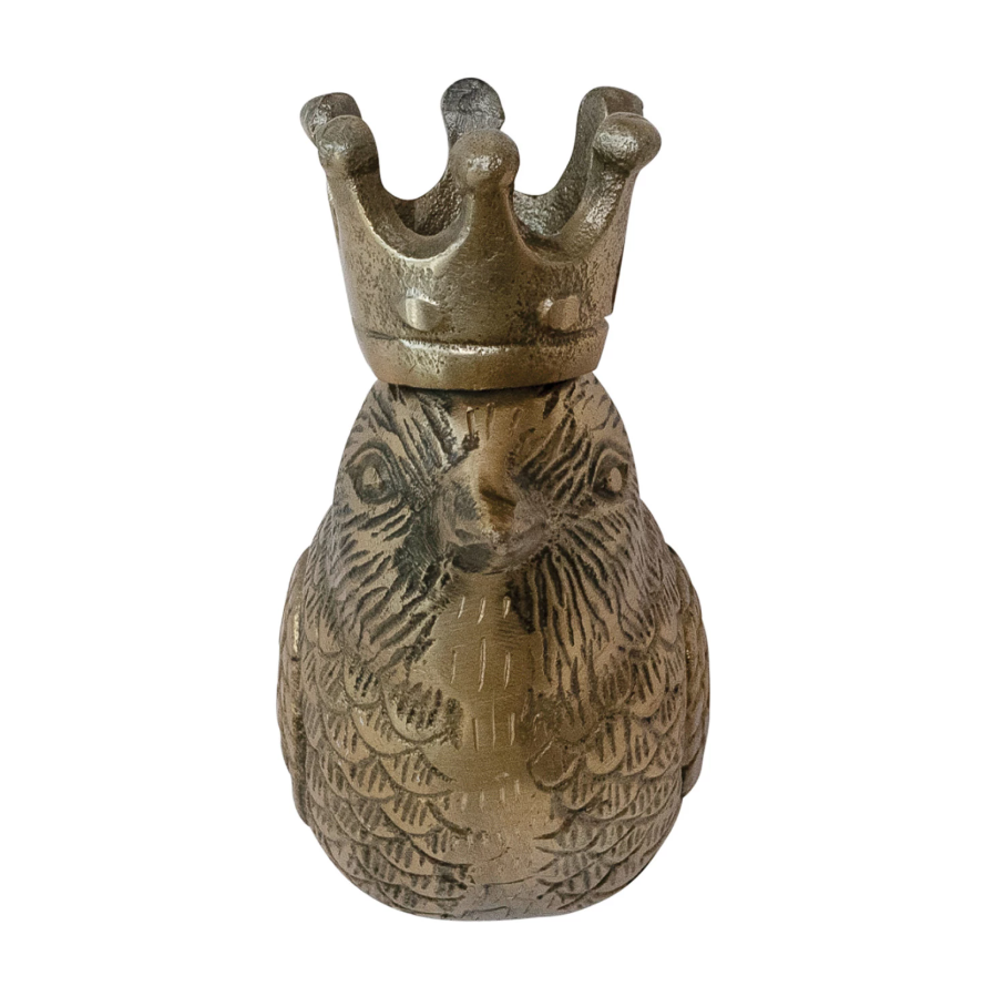 Antique Brass Bird Head w/ Crown