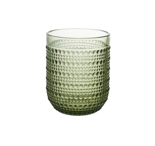 6oz Green Dot Drinking Glass
