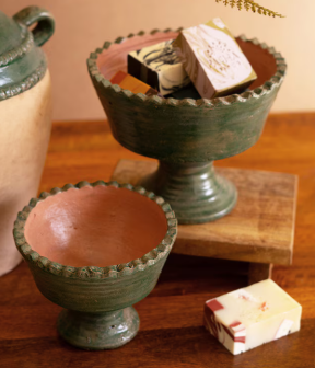 L - Terracotta Clay Compote