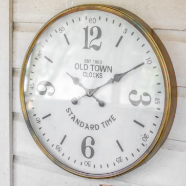 Brass Old Town Station Clock