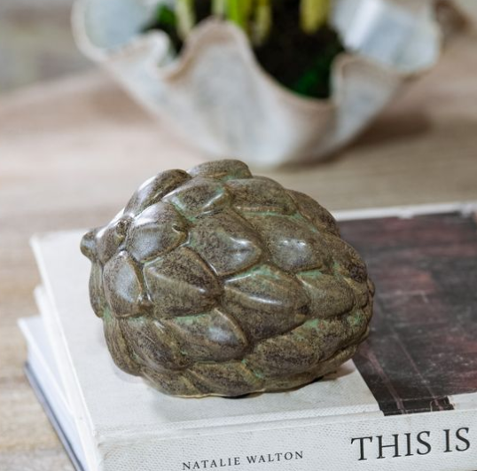 4.7" Natural Ceramic Artichoke