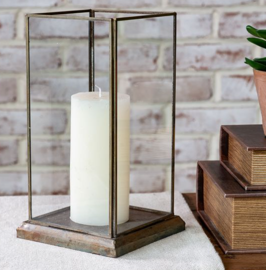 Antique Glass + Metal Display