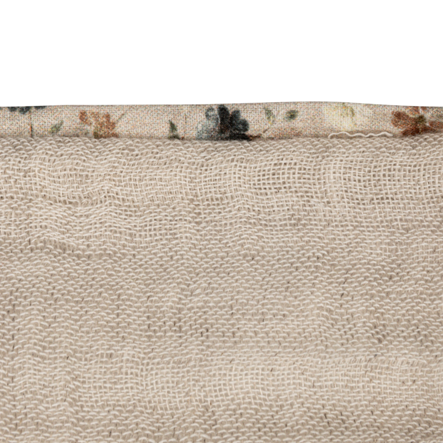 Linen Pillow w/ Patterned Edge