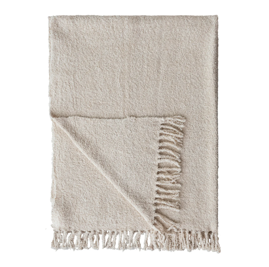 Chenille Throw w/ Fringe 60X50