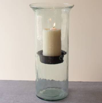 Hand-Blown Glass Candle Cylinder