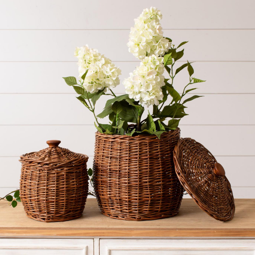 Wicker Storage Basket - L