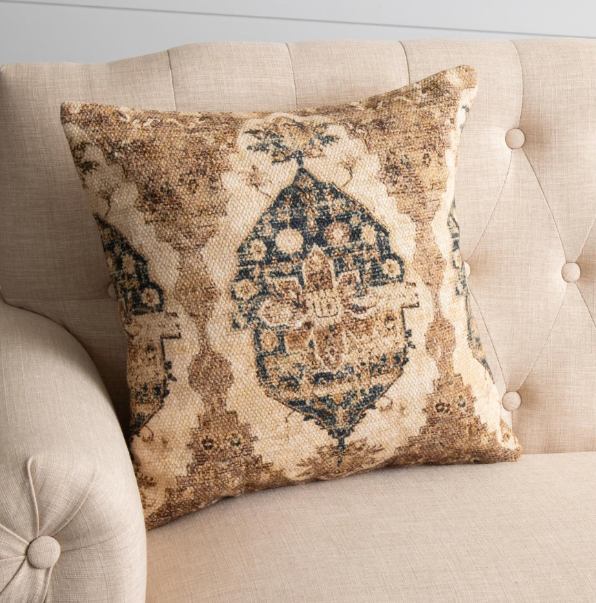 Antique Rug Style Slub Pillow
