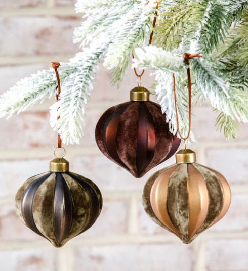 Velvet + Glass Ornament - 3 STYLES
