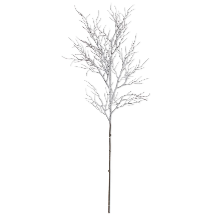 Flocked Glittered Twig Branch