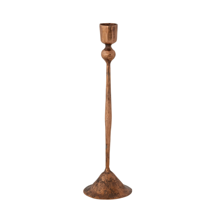 Aged Copper Hand-Forger Taper Holder