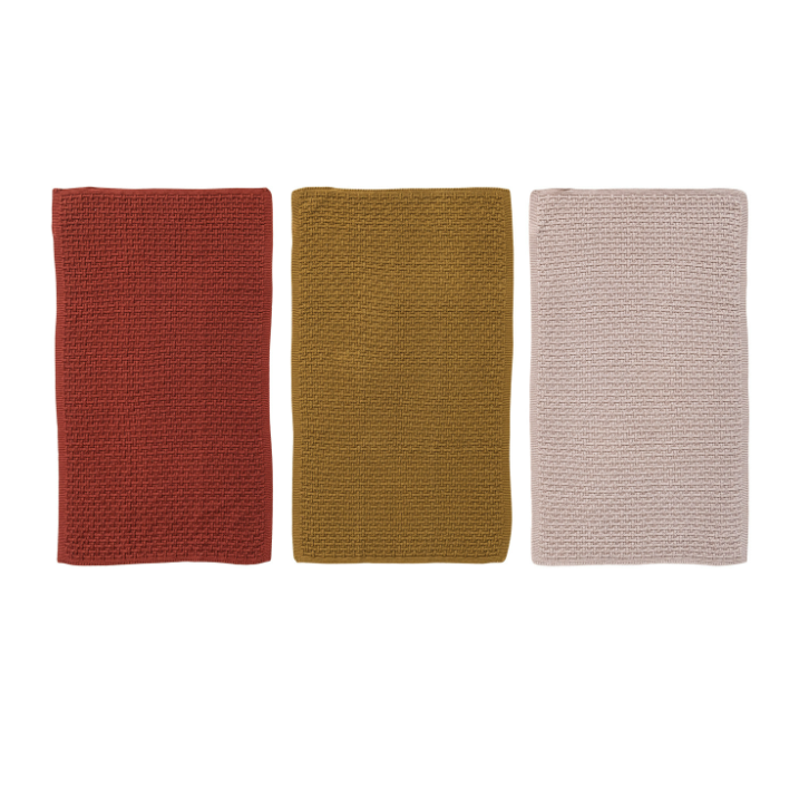 Knit Tea Towel - Soft Blush